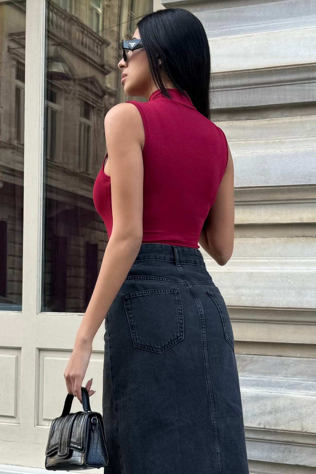 Kadın Bordo 2'li Kolsuz Body