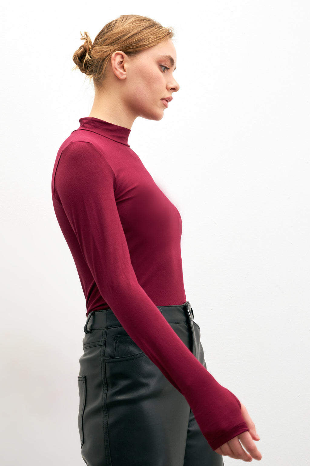 Kadın Cherry Parmak Detaylı Body