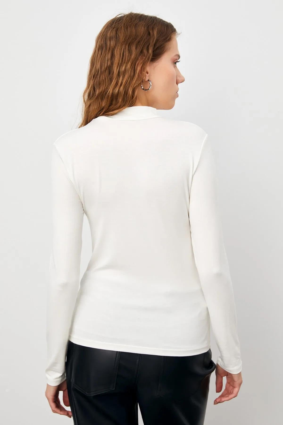 Kadın Krem Lacivert Beyaz 3'lü Body