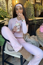 Kadın Pembe Ultra Soft Esnek Bisiklet Yaka Basic Bluz