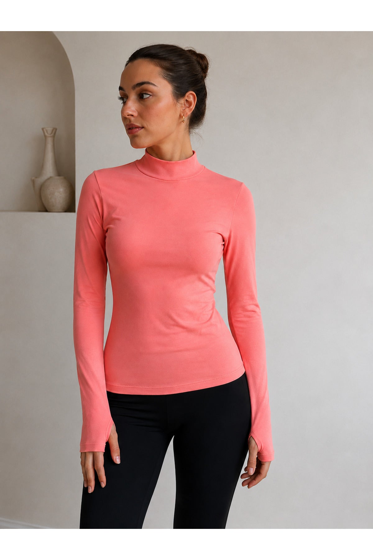 Kadın Şeker Pembe Parmak Detaylı Body