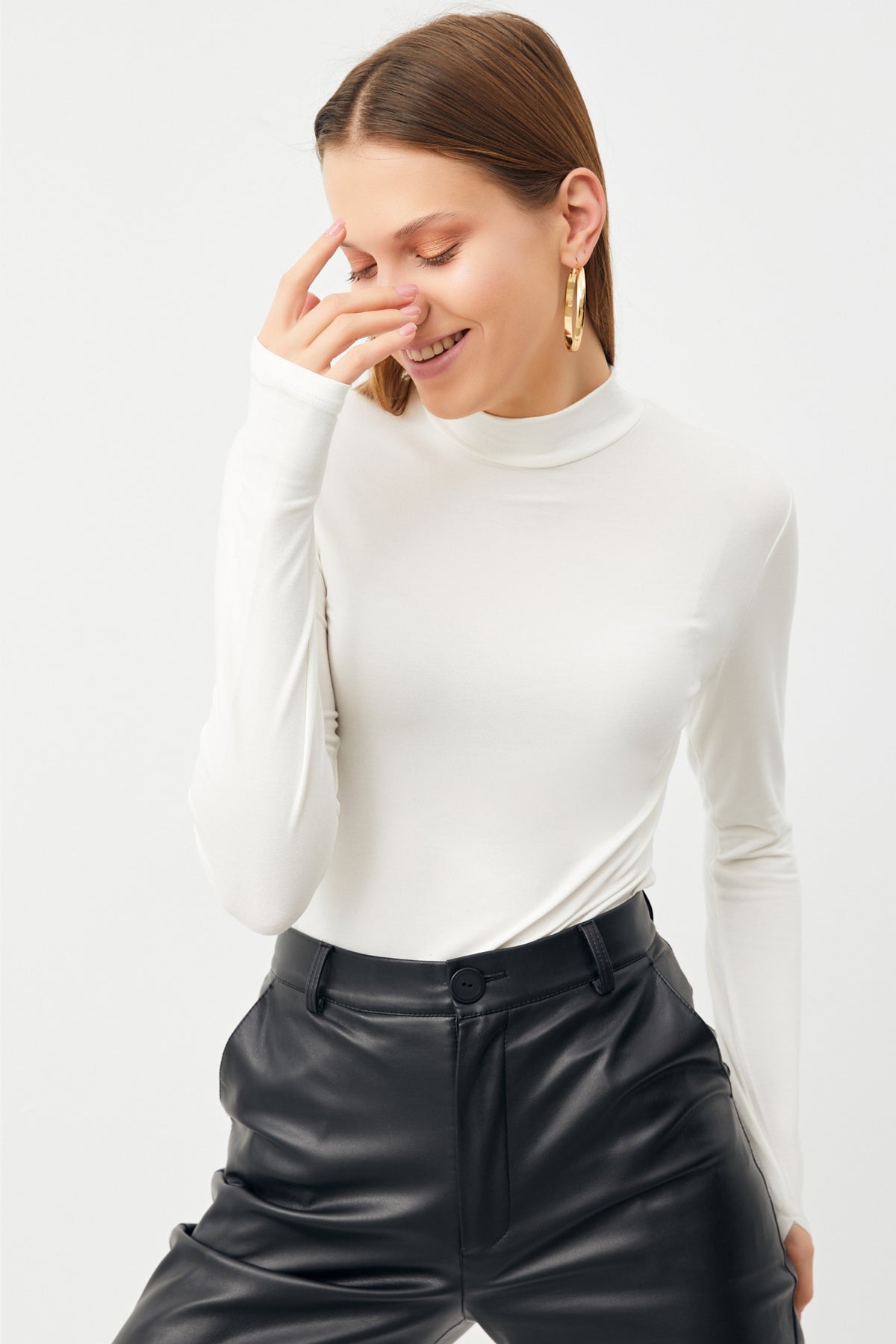Kadın Antrasit Krem Beyaz Acı Kahve Açık Gri 5'li Parmak Detaylı Body