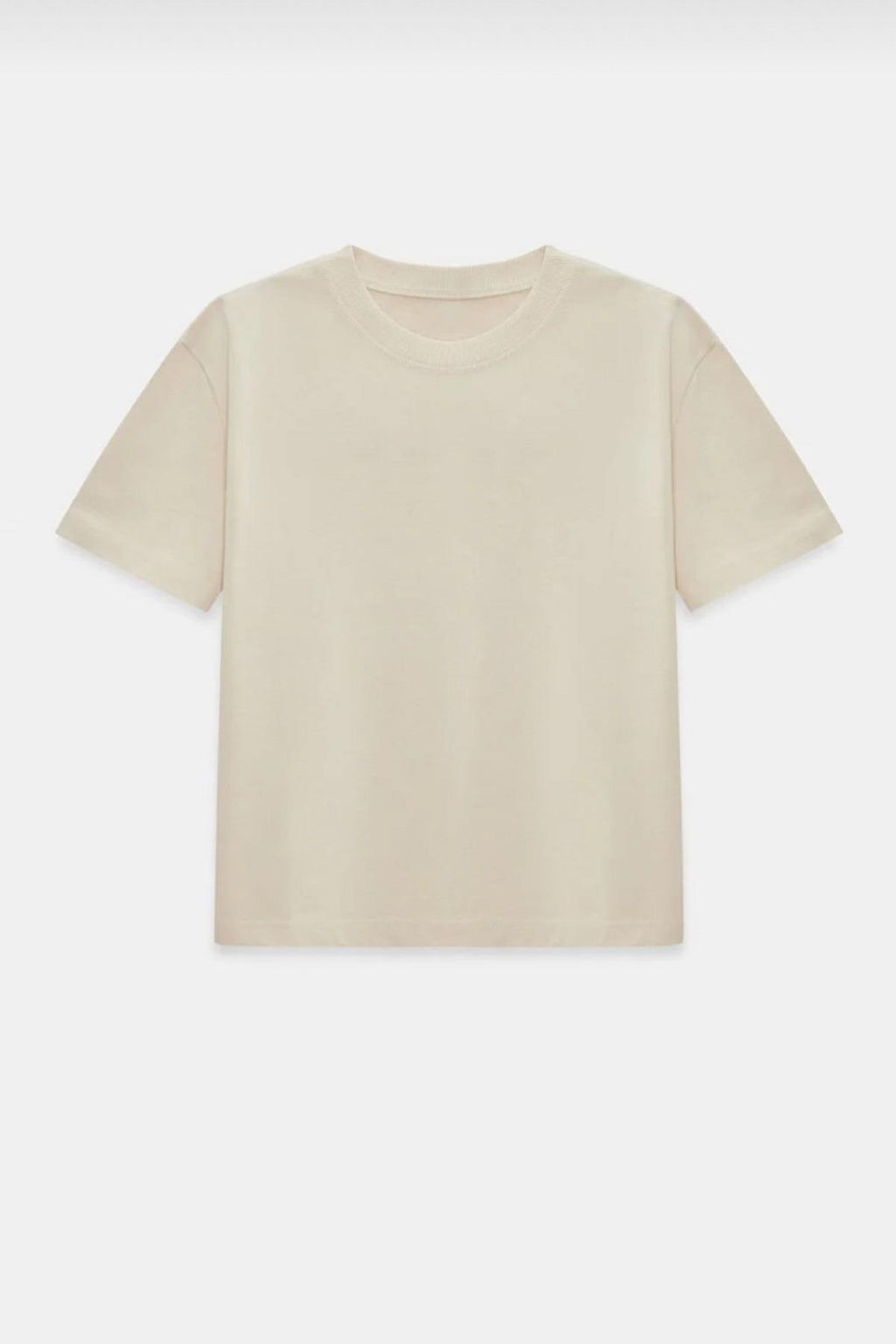 Kadın Bisiklet Yaka Pamuklu Oversize Relaxed Kısa Kol T-shirt
