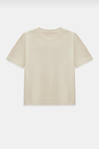 Kadın Bisiklet Yaka Pamuklu Oversize Relaxed Kısa Kol T-shirt