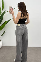 Kadın Siyah Şerit Detaylı İnce Askılı Yumuşak Crop Bluz