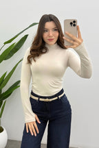 Kadın Taş Parmak Detaylı Body