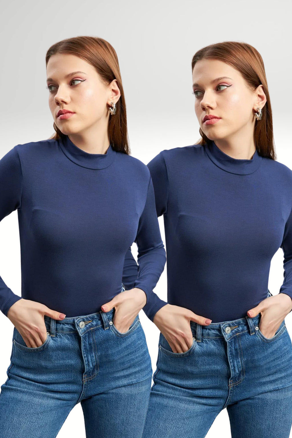 Kadın Lacivert 2'li Body