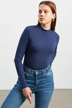 Kadın Lacivert Siyah 2'li Body