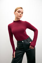 Kadın Cherry Parmak Detaylı Body