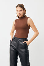 Kadın Acı Kahve 4'lü Kolsuz Body